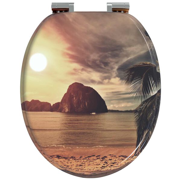 vidaXL Toaletn&iacute; sed&aacute;tko s tlumen&yacute;m zav&iacute;r&aacute;n&iacute;m Oranžov&aacute; 44 x 38 cm