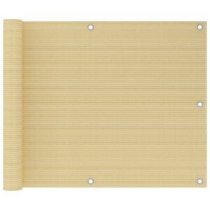 vidaXL Balkonov&aacute; z&aacute;stěna b&eacute;žov&aacute; 75 x 300 cm HDPE