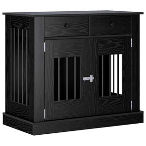 vidaXL N&aacute;bytek pro ps&iacute; kotec Čern&yacute; dub 90 x 47,5 x 80 cm