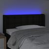 vidaXL Čelo postele s LED čern&eacute; 83 x 16 x 78/88 cm textil
