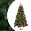 vidaXL Uměl&yacute; v&aacute;nočn&iacute; stromek s v&aacute;nočn&iacute;mi koulemi 120 cm 150 LED