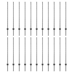 vidaXL Plotov&yacute; sloupek. 22 pcs &Scaron;ed&aacute; 160 cm Ocel