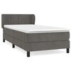 vidaXL Box spring postel s matrac&iacute; tmavě &scaron;ed&aacute; 80 x 200 cm samet