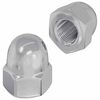 vidaXL Ka&scaron;tanov&eacute; matice 2 pcs Stř&iacute;brn&aacute; M8 x 10 mm Ocel