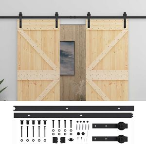 vidaXL Posuvn&eacute; dveře 2 ks 100 x 210 cm Masivn&iacute; borovicov&eacute; dřevo