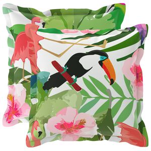vidaXL Povlak na pol&scaron;t&aacute;ř 2 ks HOUTEN V&iacute;cebarevn&yacute; 30 x 30 cm Polyester