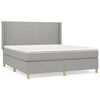 vidaXL Box spring postel s matrac&iacute; světle &scaron;ed&aacute; 180 x 200 cm textil