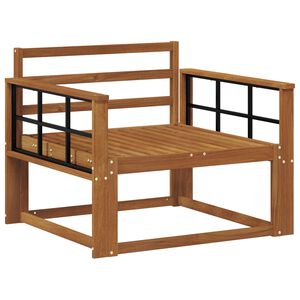 vidaXL Venkovn&iacute; středn&iacute; pohovka Masivn&iacute; ak&aacute;tov&eacute; dřevo Př&iacute;rodn&iacute;