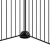 vidaXL 44panelová ohrádka pro zvířata s dvířky černá 35 x 35 cm ocel
