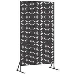vidaXL Obrazovka pro soukrom&iacute; 100 x 50 x 180 cm Ocel Čern&aacute;