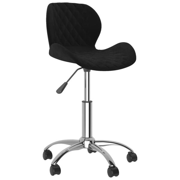 vidaXL Otočn&eacute; j&iacute;deln&iacute; židle 6 ks čern&eacute; samet