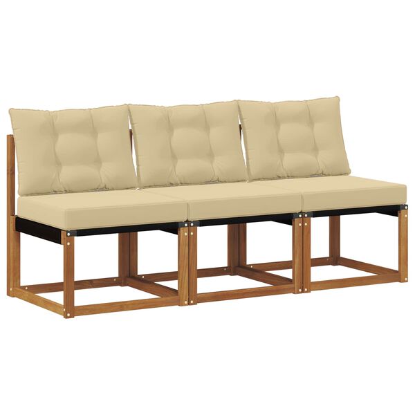 vidaXL 3 Kus Zahradn&iacute; prostředn&iacute; pohovka