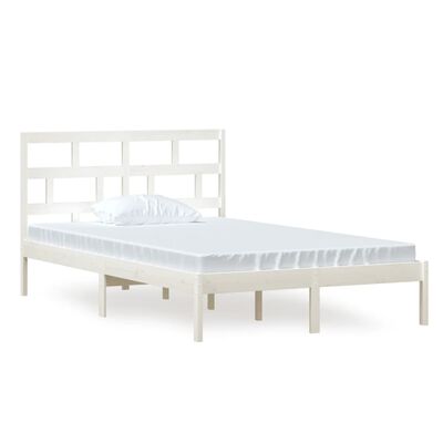 vidaXL Rám postele bílý masivní borovice 120 x 200 cm