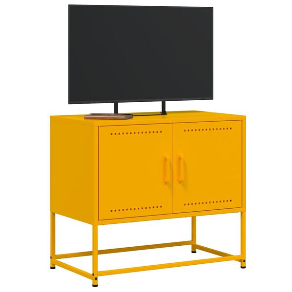 vidaXL TV skř&iacute;ňka hořčicově žlut&aacute; 68,5 x 39 x 60,5 cm ocel