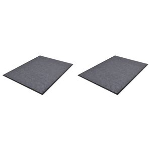 vidaXL PVC rohožky 2 ks &scaron;ed&eacute; 90 x 60 cm