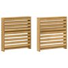 vidaXL Modul opěrek 2 pcs B&iacute;l&aacute; 58,5 x 10 x 61 cm Masivn&iacute; ak&aacute;tov&eacute; dřevo