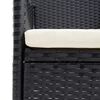 vidaXL 5dílný zahradní jídelní set černý polyratan a sklo