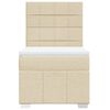 vidaXL Box spring postel s matrac&iacute; kr&eacute;mov&aacute; 80 x 200 cm textil
