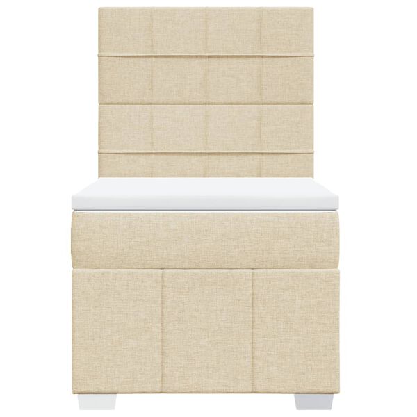 vidaXL Box spring postel s matrac&iacute; kr&eacute;mov&aacute; 80 x 200 cm textil
