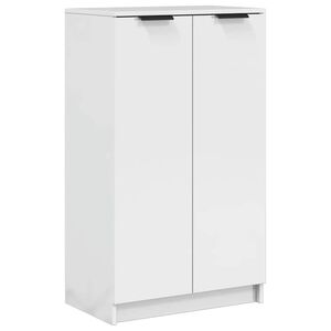 vidaXL Botn&iacute;k b&iacute;l&yacute; s vysok&yacute;m leskem 59 x 35 x 100,5 cm kompozitn&iacute; dřevo