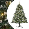 vidaXL Uměl&yacute; v&aacute;nočn&iacute; stromeček Zelen&aacute; 210 cm PVC, plast a ocel