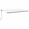 vidaXL Ručně zatahovac&iacute; mark&yacute;za s LED světlem 500 x 300 cm kr&eacute;mov&aacute;