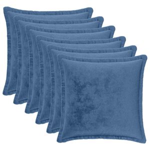 vidaXL Odhazovac&iacute; pol&scaron;t&aacute;ř 6 ks HOUTEN Světle modr&aacute; 30 x 30 cm Flanel