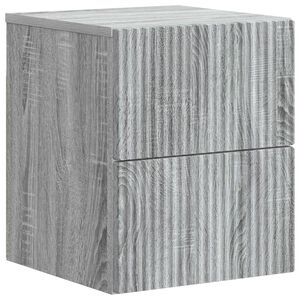 vidaXL N&aacute;stěnn&yacute; nočn&iacute; stolek se z&aacute;suvkou &Scaron;ed&aacute; sonoma 33 x 34,5 x 40 cm