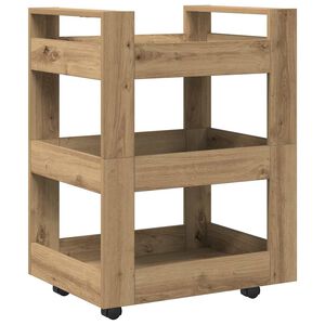 vidaXL Kuchyňsk&yacute; voz&iacute;k Artisanov&yacute; dub 60 x 45 x 80 cm Kompozitn&iacute; dřevo