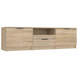vidaXL TV stolek dub sonoma 140 x 35 x 40 cm, konstrukčn&iacute; dřevo