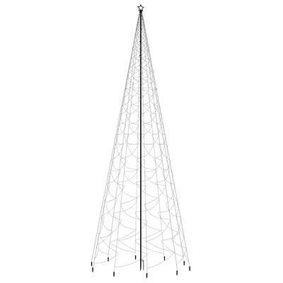 vidaXL Vánoční stromek s hrotem 3 000 teple bílých LED diod 800 cm