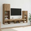 vidaXL N&aacute;bytkov&eacute; stěny pro TV 4 pcs Artisanov&yacute; dub kompozitn&iacute; dřevo