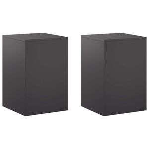 vidaXL Stojan na rostliny 2 pcs Čern&aacute; 40 x 40 x 60 cm Ocel
