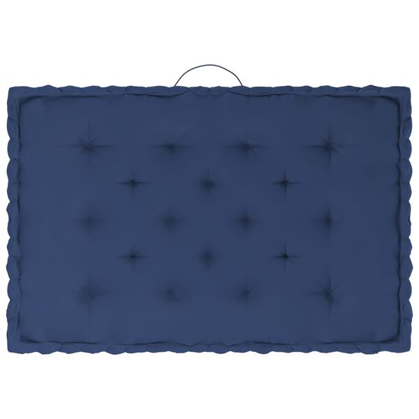 vidaXL Podu&scaron;ky na n&aacute;bytek z palet 4 ks světl&aacute; n&aacute;mořnick&aacute; modř bavlna