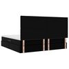 vidaXL Postel s &uacute;ložn&yacute;m prostorem s čelo Čern&aacute; 200 x 200 cm Uměl&aacute; kůže