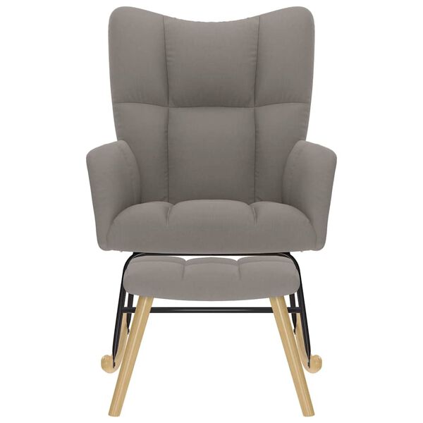 vidaXL Houpac&iacute; křeslo s podnožkou taupe textil