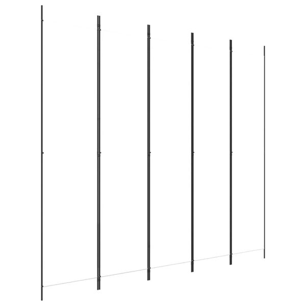 vidaXL 5dílný paraván bílý 250x220 cm textil