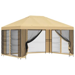 vidaXL Zahradn&iacute; alt&aacute;n se stěnami 4 &times; 3 m Kr&eacute;mov&aacute; Polyester a ocel