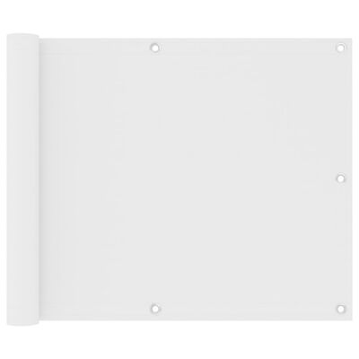 vidaXL Balkónová zástěna bílá 75 x 600 cm oxfordská látka