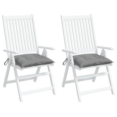 vidaXL Podušky na židli 2 ks šedé 40 x 40 x 7 cm látka oxford