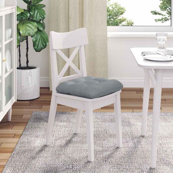 vidaXL Pol&scaron;t&aacute;ře na sedadla 4 pcs Světle &scaron;ed&aacute; 40 x 40 x 12 cm textil