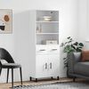 vidaXL Skř&iacute;ň highboard b&iacute;l&aacute; 69,5 x 34 x 180 cm kompozitn&iacute; dřevo