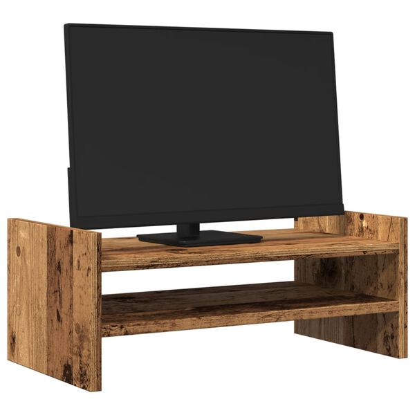 vidaXL Stojan na monitor old wood 50 x 27 x 20 cm kompozitn&iacute; dřevo