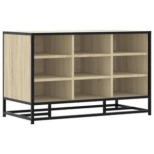 vidaXL Lavice s botn&iacute;kem dub sonoma 84x40x53,5 cm kompozit a kovu