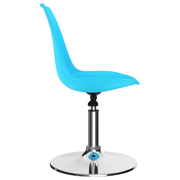 vidaXL Otočn&eacute; j&iacute;deln&iacute; židle 2 ks modr&eacute; uměl&aacute; kůže