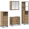 vidaXL Sada koupelnov&eacute;ho n&aacute;bytku 4 pcs Artisanov&yacute; dub kompozitn&iacute; dřevo