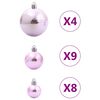 vidaXL V&aacute;nočn&iacute; ozdoby 98 ks růžov&eacute; &Oslash;3/4/6 cm