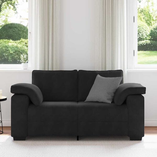 vidaXL Loveseat Sofa Černý 120 cm samet
