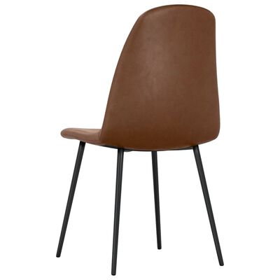 vidaXL Jídelní židle 4 ks 45 x 53,5 x 83 cm lesklé hnědé umělá kůže