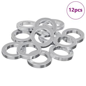 vidaXL Jarn&iacute; washer 12 pcs B&iacute;l&aacute; 13 x 1 mm Železo